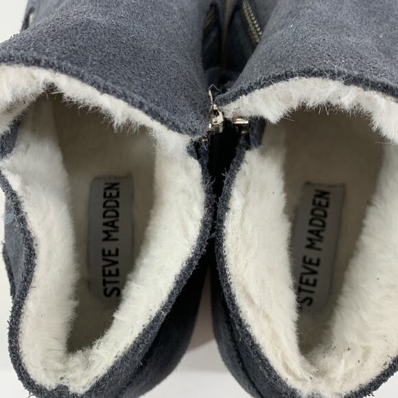Steve Madden Caliber Suede Wedge Sneakers Gray Women’s Size 7/8 - Picture 5 of 7